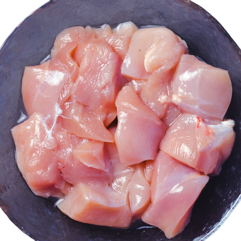 Sweet and Sour Chicken cut into bite-sized pieces