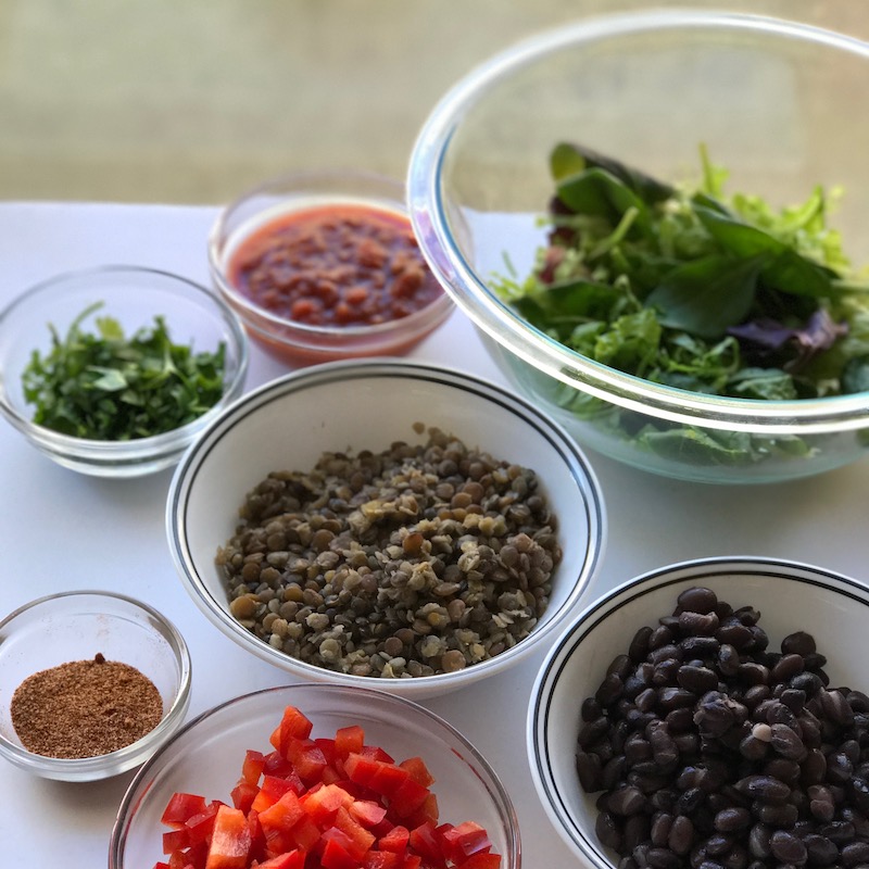 Lentil Taco Bowl - Lean Bellas Kitchen