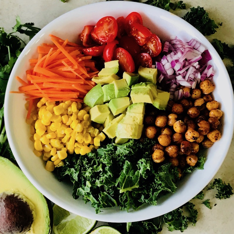 southwestern kale and chickpea salad 5