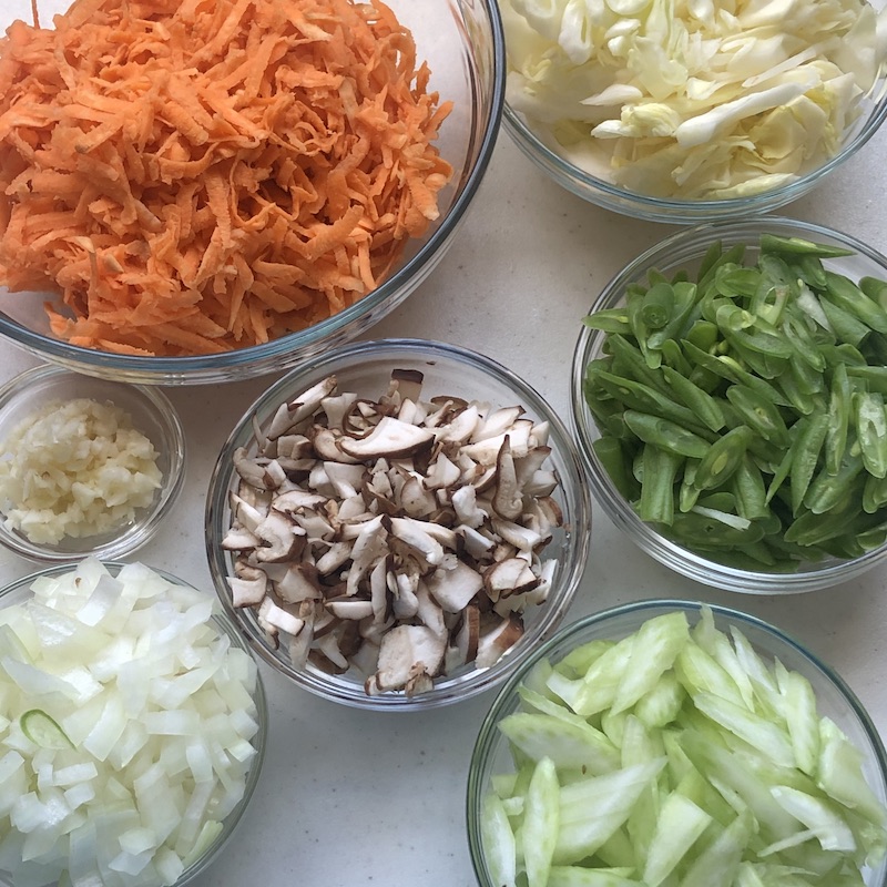 Thai Spring Rolls ingredients