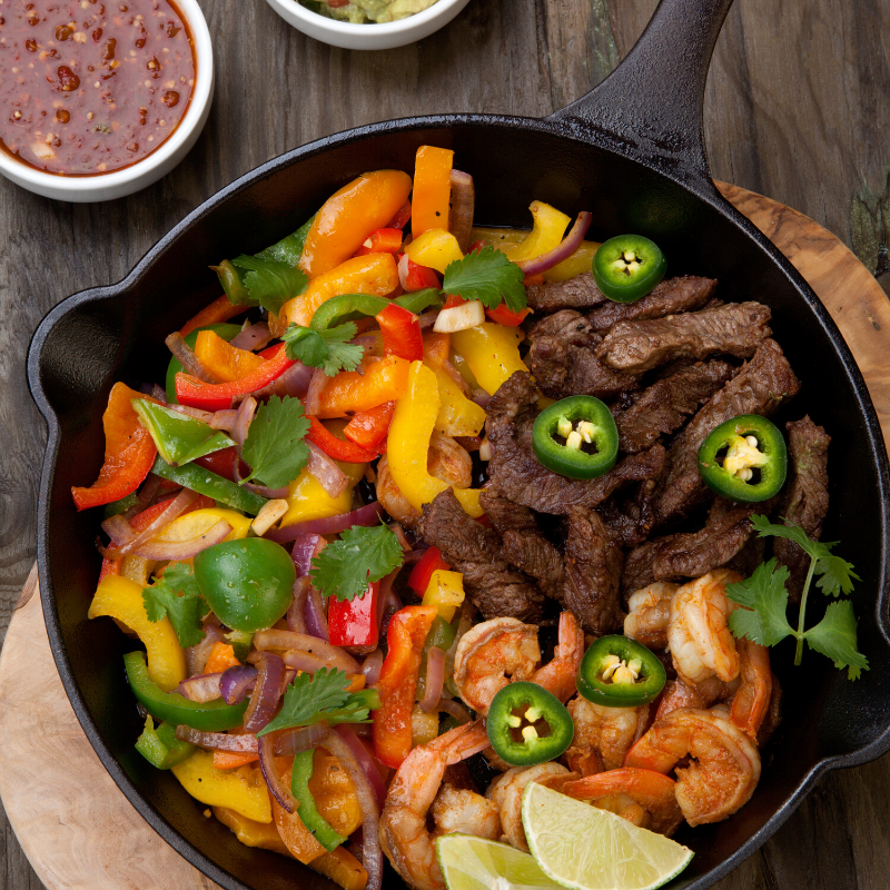 Steak And Shrimp Fajitas Lean Bellas Kitchen 