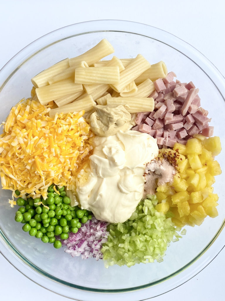 all ingredients in a glass bowl