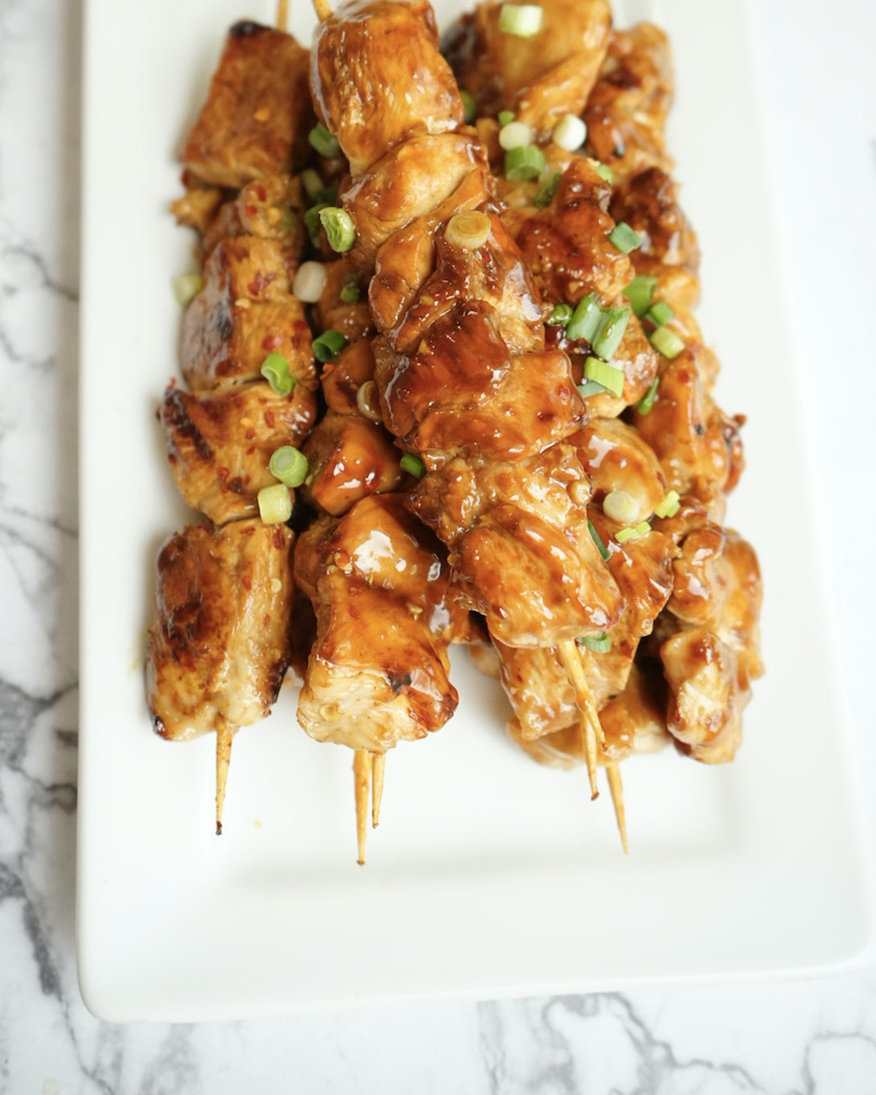 Teriyaki Chicken Skewers - Lean Bellas Kitchen