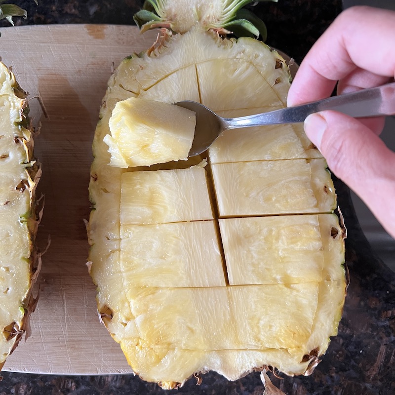 scored pineapple