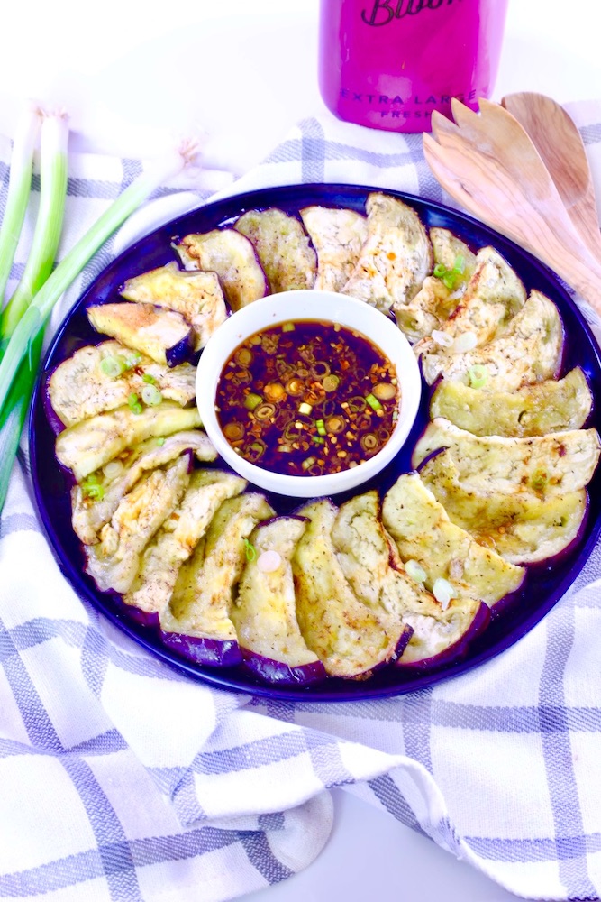 roasted eggplant on a platter