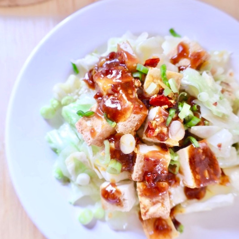Fried Tofu and Cabbage 1
