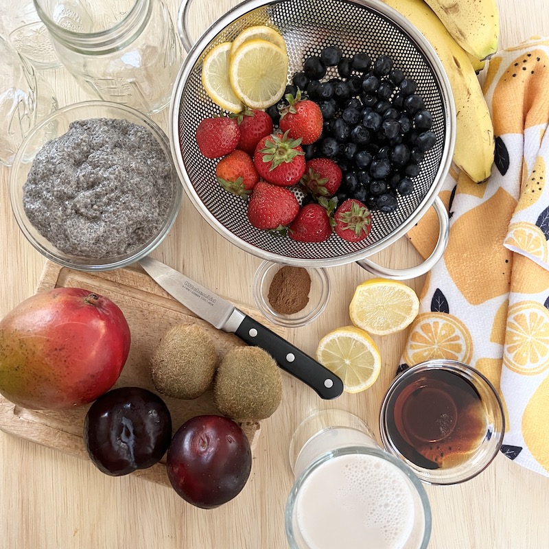 Fruits and Overnight Chia Seeds 6