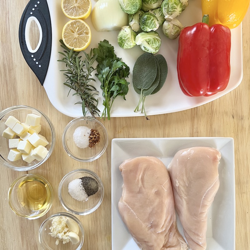 One Pan Lemon Butter Chicken ingredients