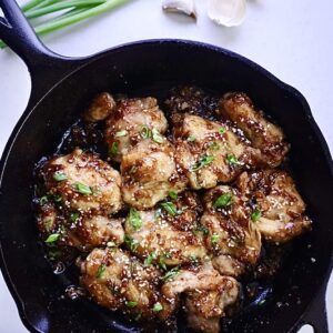 Skillet Teriyaki Chicken Thighs - Lean Bellas Kitchen