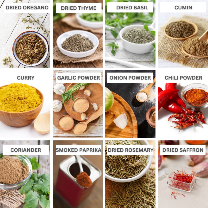 Budget Friendly and Healthy Meals dried herbs and spices image