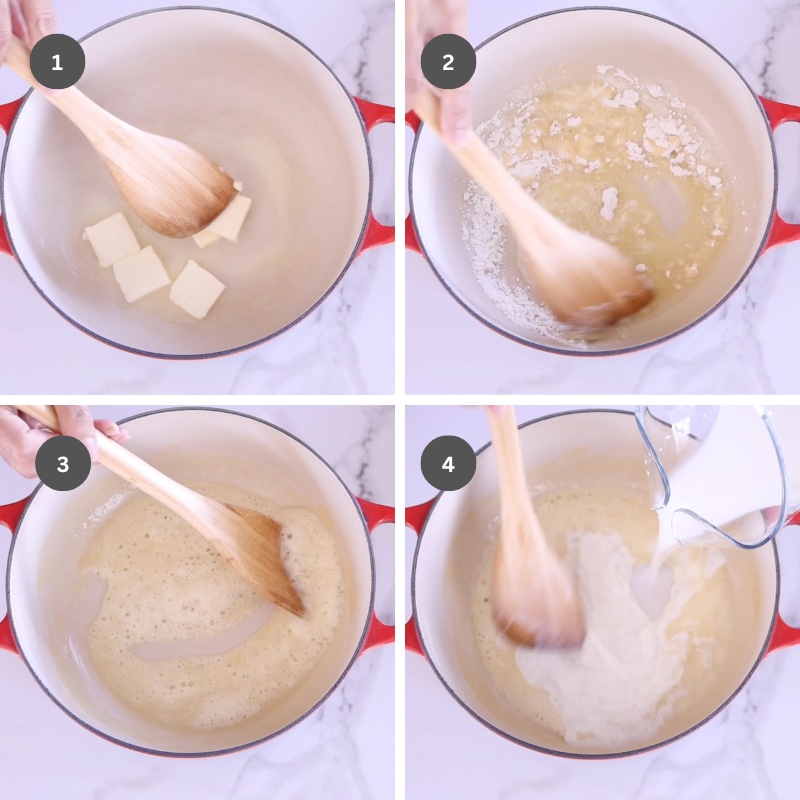 Homemade Macaroni and Cheese instruction 1-4