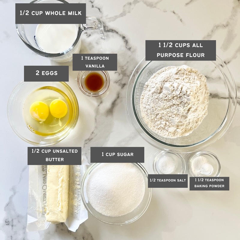 The Best Vanilla Cupcake ingredients