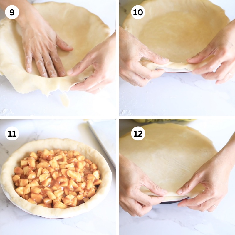 image on how to make pie crust 9-12 steps
