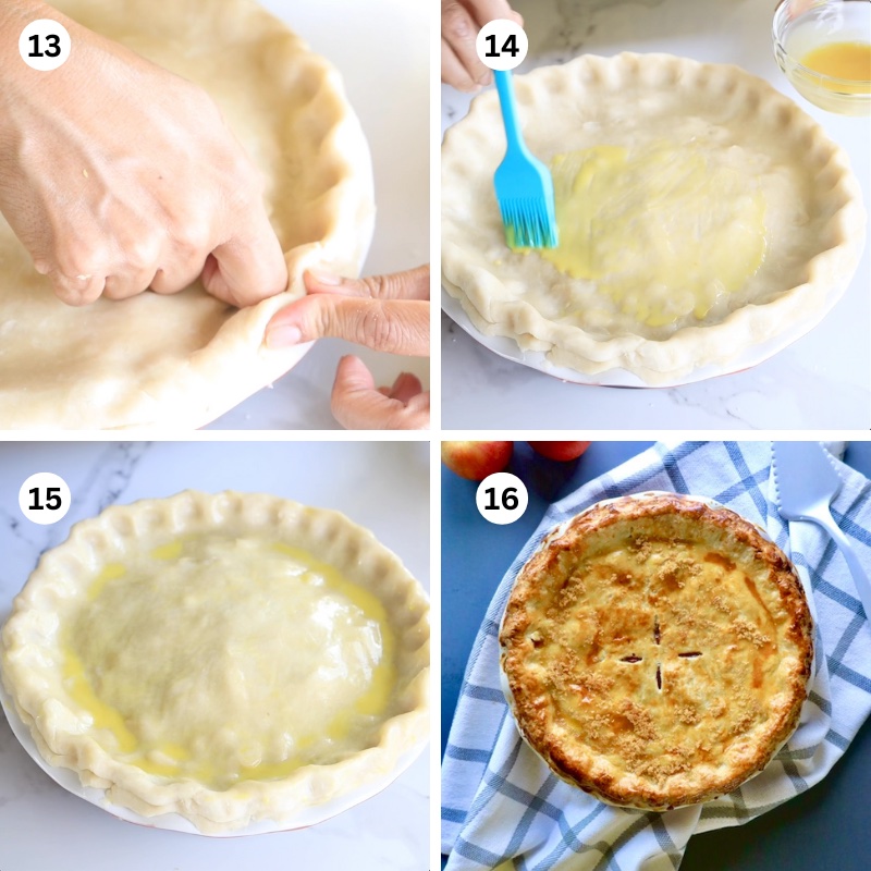 image on how to make pie crust 13-16 steps