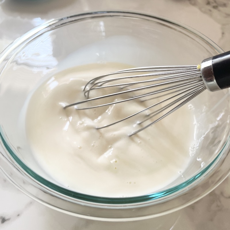 Mixing the batter