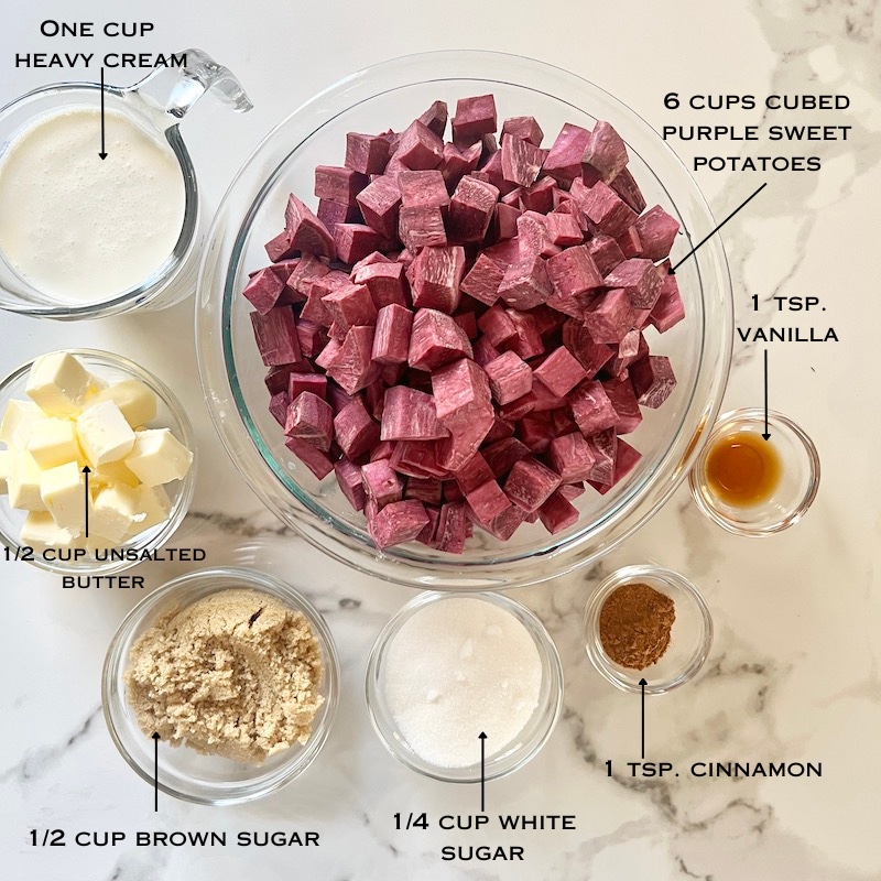 Purple Sweet Potato Jam ingredients