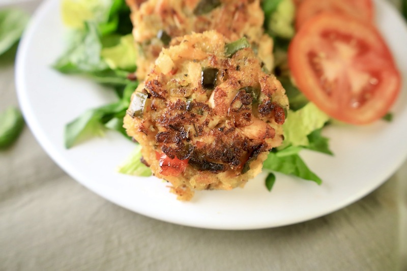 Salmon Patties on the plate