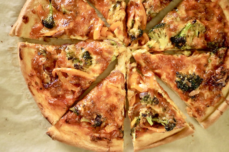 Easy Veggie Pizza horizontal image