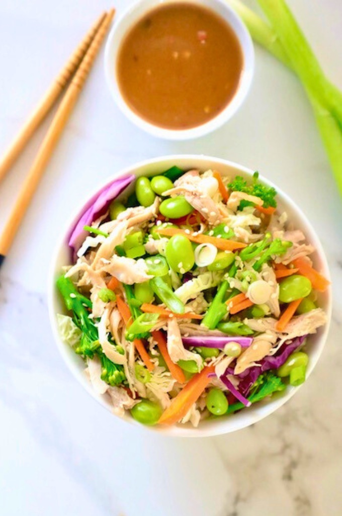 Asian Slaw with Chicken vertical image