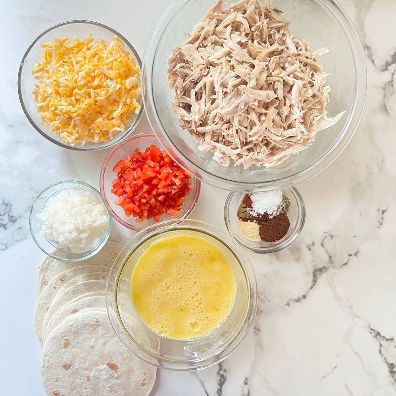 Homemade Breakfast Burritos ingredients