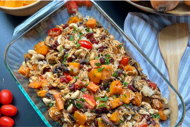 Cozy Fall Recipes Chicken and Butternut squash casserole