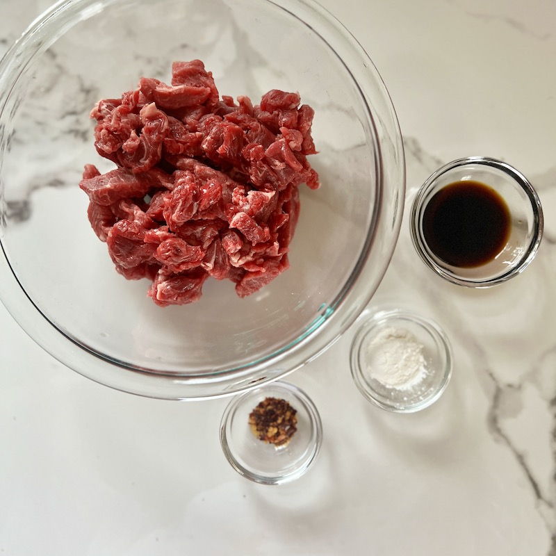 Beef and Veggie stir fry marinade ingredients